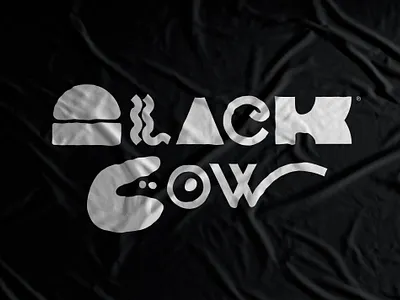 Black Cow Burger logo branding burger logo