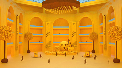 Mall Atrium - The Emoji Project 3d alan jacob george art atrium branding cinema 4d clean design emoji emotion graphic design happy identity installation interior mall minimal render typography visualization