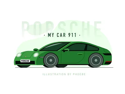 car Porsche 911 adobe illustrator design illustration