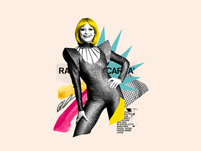 Raffaella Carrà 3 collage collage art collage digital collage maker collageart design graphic graphicdesign illustration italia raffaella carrà vintage