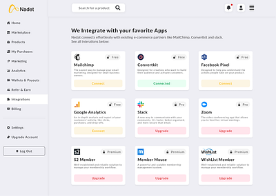 Integration page app branding design icon illustration logo typography ui ux vector