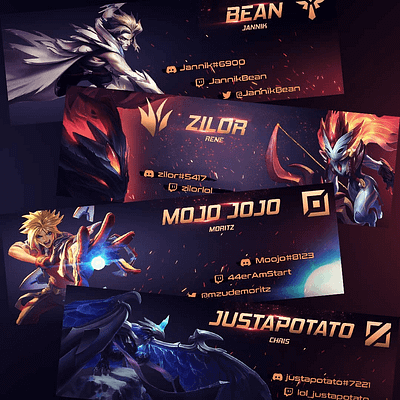 League of Legends Twitch banners branding design headers illustration league of legends posters twitch banners ui