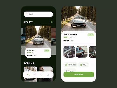 Car rent app concept animation design mobile mobile app design motion ui