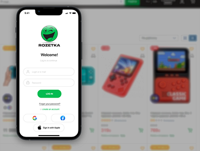 Login form / Apple graphic design ui