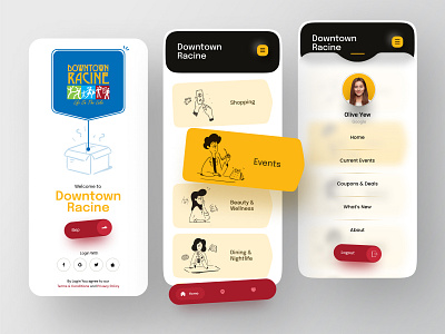 Event App app application calendar creative design event minimal mobile phone restaurant ui ux