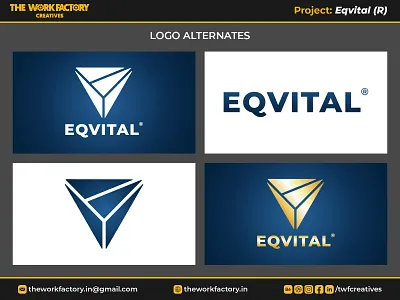 Eqvital® - Logo Alternates branding color design graphic design illustration investment investment strategies logo logotype portfolio management services theworkfactory.in theworkfactorycreatives twfcreatives typography vector we evolve