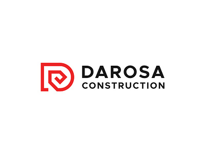 Darosa Construction Logo abstract brand company construction design home house letter d logo logo design real estate renovation