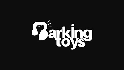 Negative Space Logo Design Idea | Barking toys branding graphic design logo