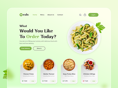 Food delivery service - Web UI app delivery design food minimal ui ux web website