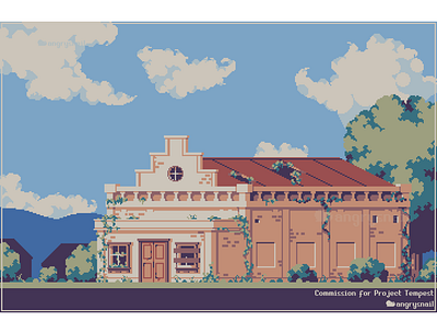 Starlight Cinema 8bit architecture art color conceptart environment design gameart graphic graphic design illustration pixel art pixelart softcolors