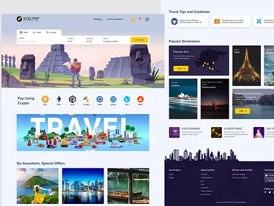 Travel Landing Page design landing page ui