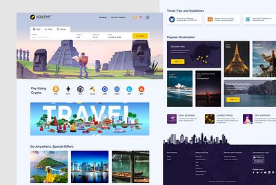 Travel Landing Page design landing page ui