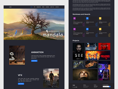Animation Website branding design landing page ui