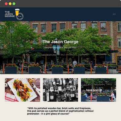 The Jason George Bar | Squarespace Web Design squarespace
