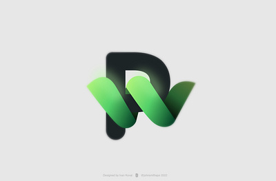 P W logo branding design graphic design icon illustration logo vector