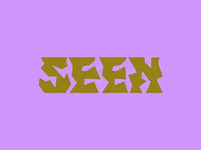 Seen colorful design flat illustration lettering typography