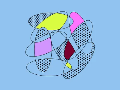 Head noise art colorful design flat halftone illustration