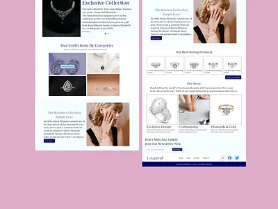 L-Laurent - Jewelry Landing Page app branding design fashion graphic design illustration jewelry logo typography ui ux vector web website
