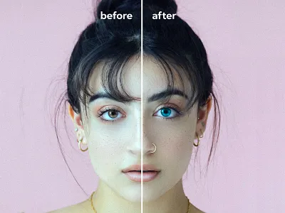 Eye Color Change Photoshop Action | Download action art artistic color change design download eye eye color eye dye eye lenses eye swap face swap free action free psd graphic design hair color hair color change illustration logo photoshop