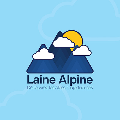 Laine Alpine adobe illustrator alpine alps apparel beginner brand design branding company design designer fashion feedback france illustration illustrator logo logos mountain sun