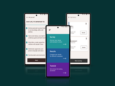 Android App android color home menu design mobile ui ux