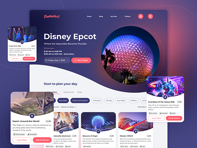 Funtastics! design disney ui ux website