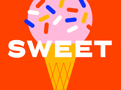 duuuuude cone dessert food ice cream illustration sprinkles sweet treat