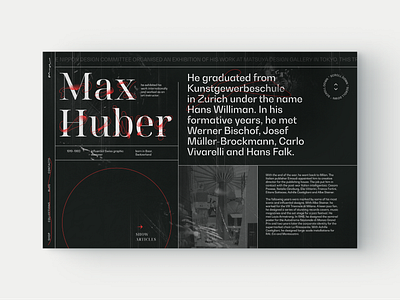 max huber || landing page black branding concept contrast design designers graphic design illustration landing page layout minimalism modern scratch tech texture type typography ui web webdesign