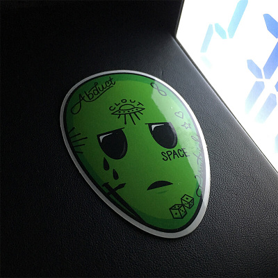 Alien Rapper Sticker by Christian Ramirez art creative design drawing graphic graphic design illustration illustrator lettering sticker stickers