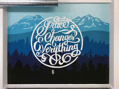 Shepherd's House Ministries Mural art design drawing hand lettering hand lettering illustration lettering mural painting typography