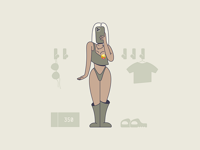 Yeezy girl figma flat illustration marvel