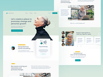 Therapy Website UI design figma illustration interface design landing page ui ui ui website webdesign website design