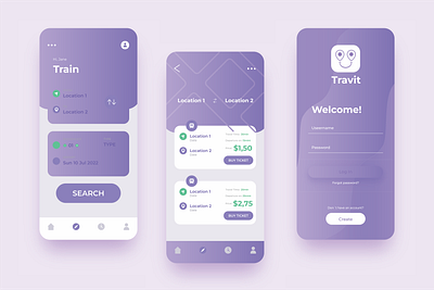 UIUX Design for Travit app ui uiux