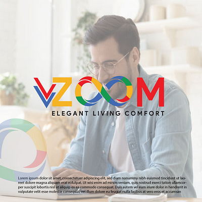 V2Zoom Logo Design advert branding design flyer graphic design illustration leaflet design logo vector