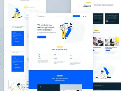 Strides Website Layout design digital marketing illustration interface design landing page ui ui ui website webdesign website design