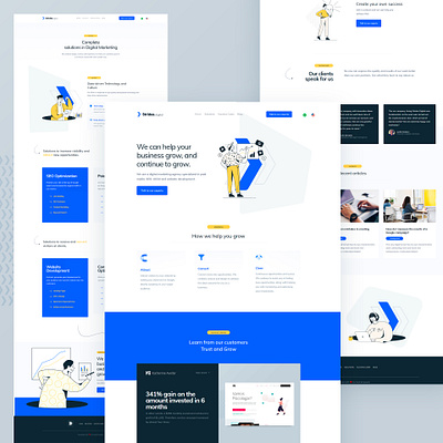 Strides Website Layout design digital marketing illustration interface design landing page ui ui ui website webdesign website design