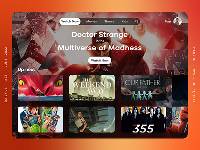 TV App dailyui design ui ux web