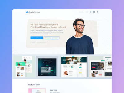 Portfolio UI Design design figma illustration interface design landing page ui personal website portfolio ui portfolio website ui ui website webdesign website design