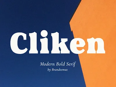 Cliken – Modern Bold Serif bold serif brand identity display font free font heading modern font modern serif serif serif font typeface typography