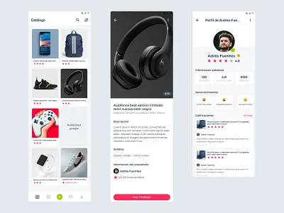 Gogo app - android android app application e commerce interface material design mobile online shop online store shop store ui user ux