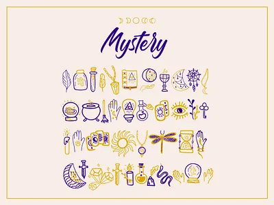 Mystery doodle elements doodle halloween hand drawn illustration magic magical moon mystery mystic objects sketch star taro trick or treat vector witch witchcraft