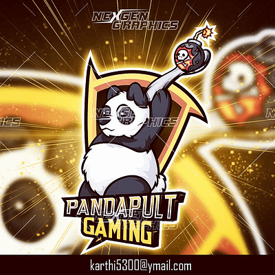 Panda Mascot Logo esports logo gaming logo gaming mascot logo illustration logo mascot mascot logo panda logo panda mascot panda mascot logo