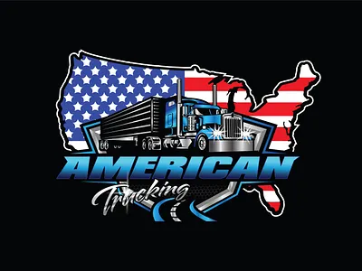 Trucking Company Logo 3d animation branding business card graphic design illustration lettering logo logo logo design minimalist logo motion graphics poster design t shirt logo transport logo trucking logo typography ui ux vector washing logo