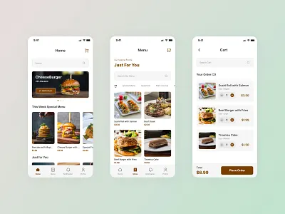 Restaurant App UI Design app design restaurant ui ux