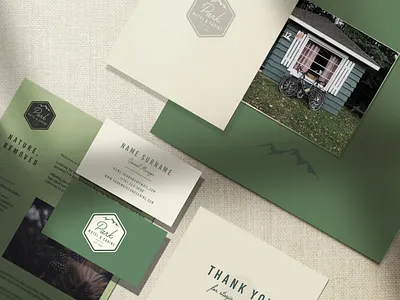 Brand application for accommodation company brand application branding design logo vector