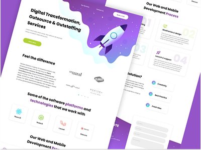 Outsource Services Web Page design figma ui ux webdesig website