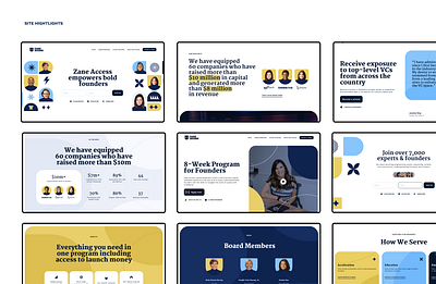 Zane Access — Hightlights design memo memphis ui ux web webdesign webflow