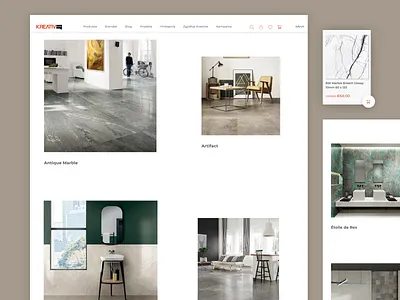 Kreativ Qeramika Web Design app branding clean design graphic design illustration productdesign ui ux webdesign