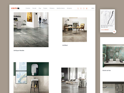 Kreativ Qeramika Web Design app branding clean design graphic design illustration productdesign ui ux webdesign