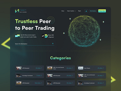 Nexus Decentralized application / Crypto website clean design crypto design figma ui webdesign